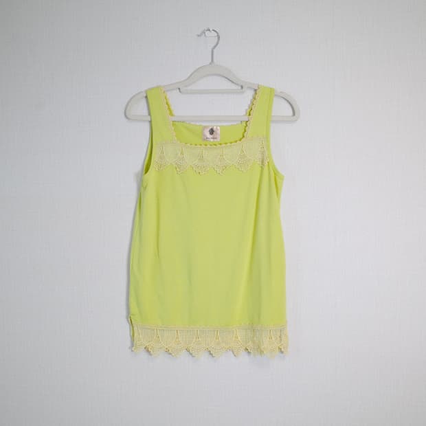 citrus lace sleeveless top