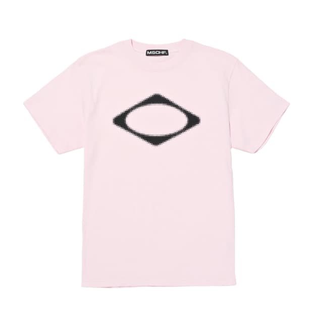 미스치프 롬버스 블러 티셔츠 라이트 핑크 반팔