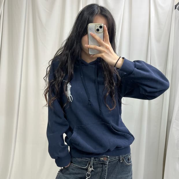 Polo navy big pony hoody