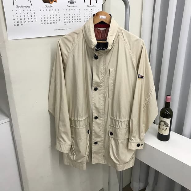 버버리 로고 사파리 롱 자켓