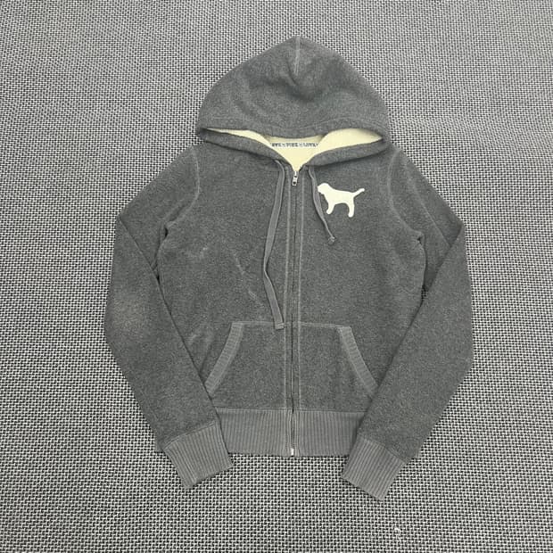 Pink 양털 후드집업