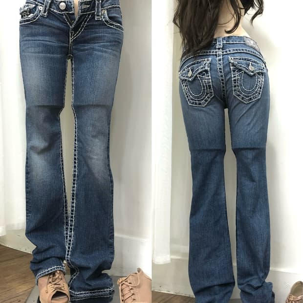 TRUERELIGION slim fit light washed jeans