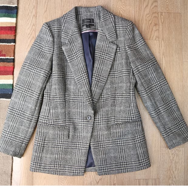  J.CRWE 제이크루 영국산 MOON 트위드 울100% 원버튼
자켓