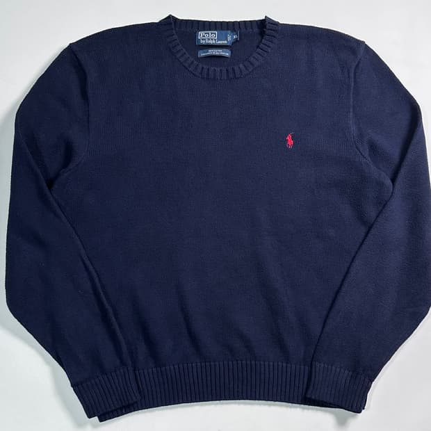 폴로 랄프로렌 네이비 코튼 니트