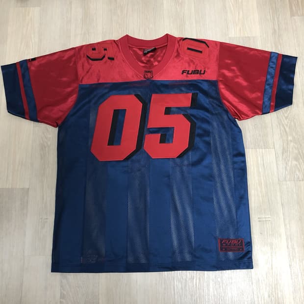 (L) 90's 푸부 FUBU 05 넘버 레터링 풋볼 져지