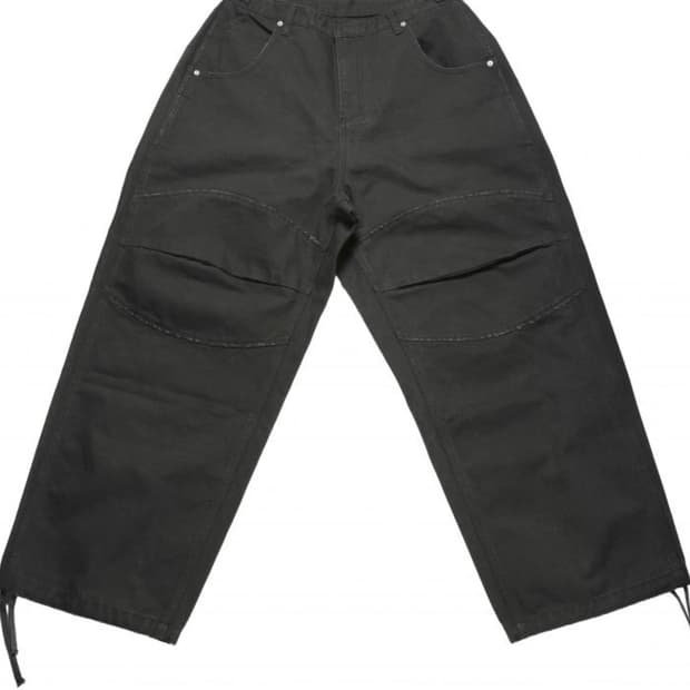 (M) CANVAS 3D KNEE PANTS CHARCOAL 캔버스