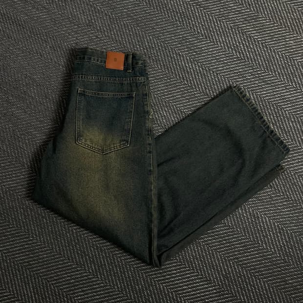 디미트리블랙 벌룬핏 워싱 데님 팬츠 y 4596