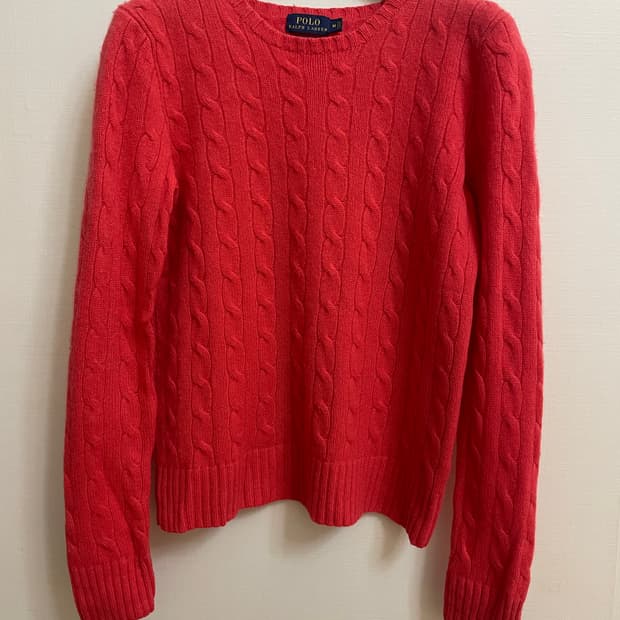 폴로 100%캐시미어 케이블니트