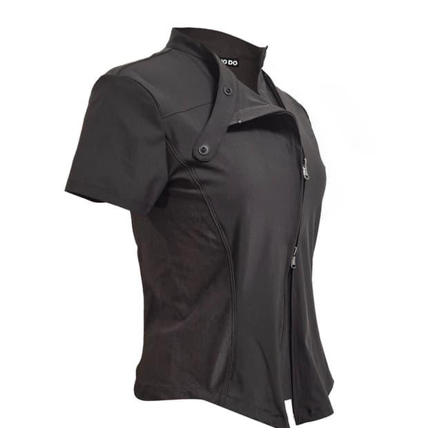 Jungdo 정도 CURVED ZIP-UP SHIRT 다크브라운
