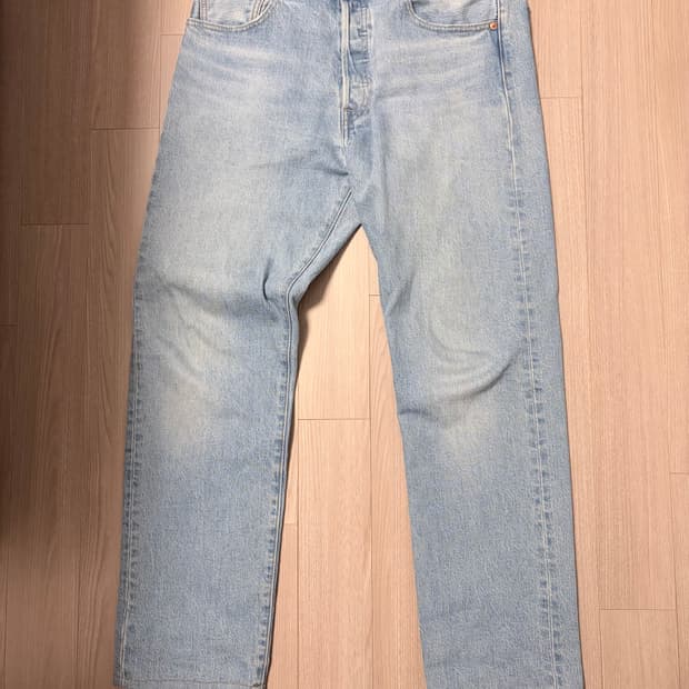 리바이스 501 워싱 데님 청바지