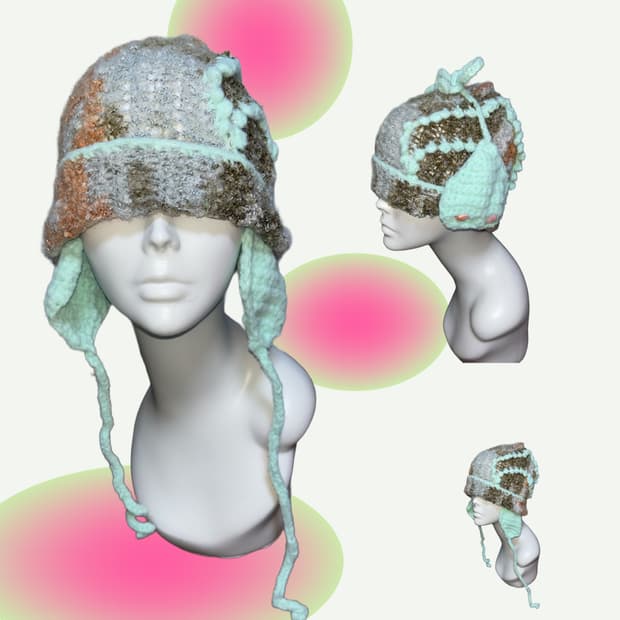 Moss mint earflap