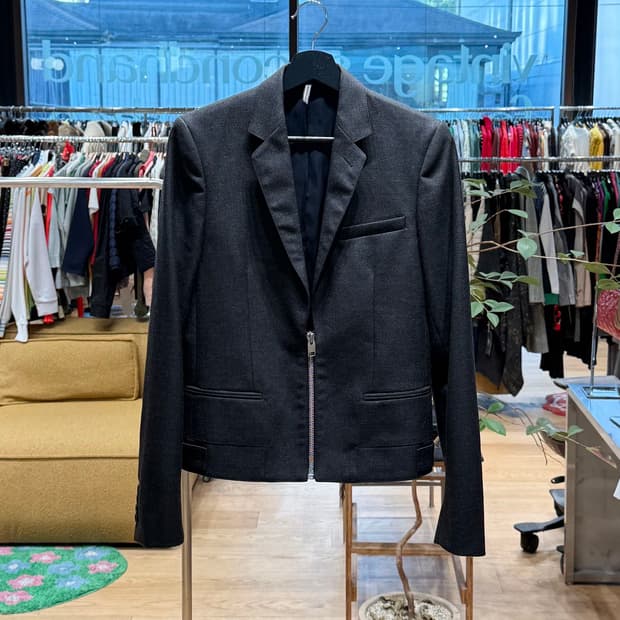 디올 옴므 차콜 지퍼 블레이저 자켓