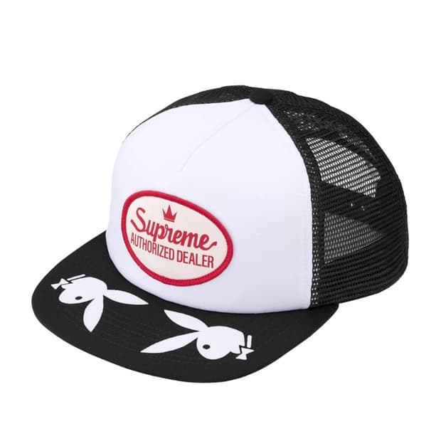 슈프림 x 플레이보이 메쉬 백 5-패널 블랙 - 26SS