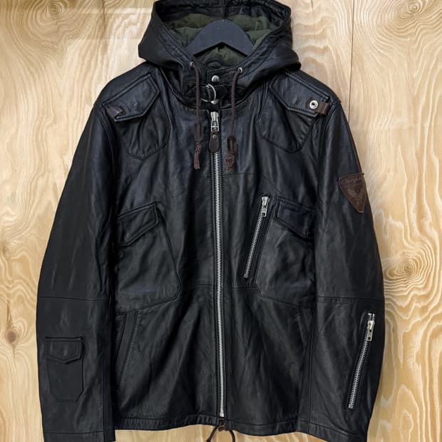 Curphey Leather USAF 레더 후드 자켓