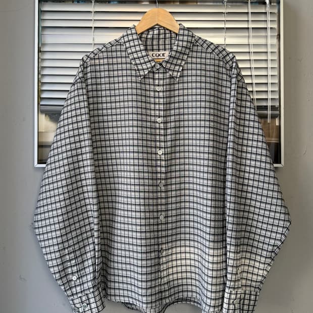 coor seersucker overfit check shirt