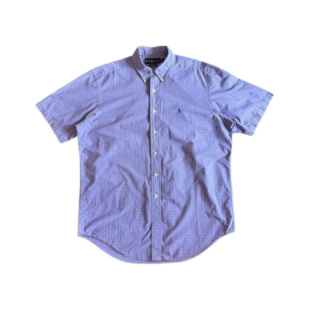 폴로 랄프로렌 버튼다운 반팔 체크셔츠