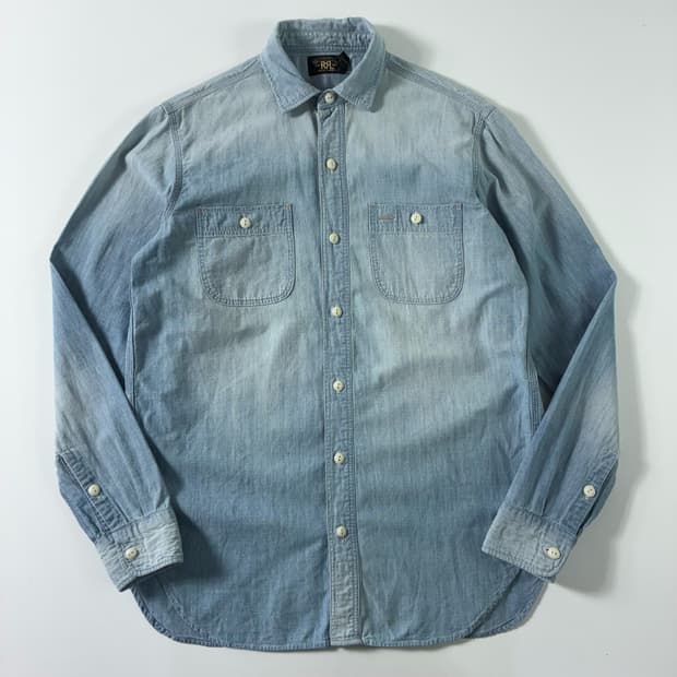 RRL 더블알엘 샴브레이 인디고 데님 셔츠