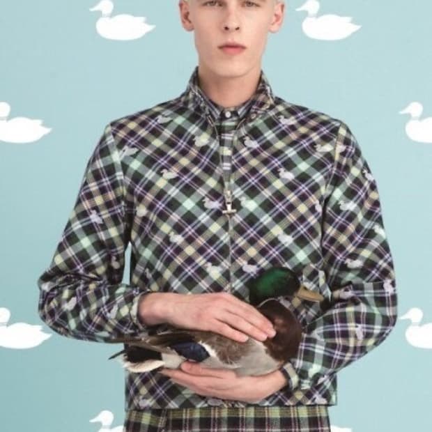 톰브라운 x KOE 오리 블루종 콜라보 한정판 자켓