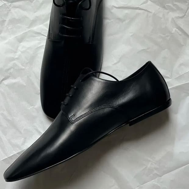 드리스 반 노튼 플랫 더비 슈즈 41