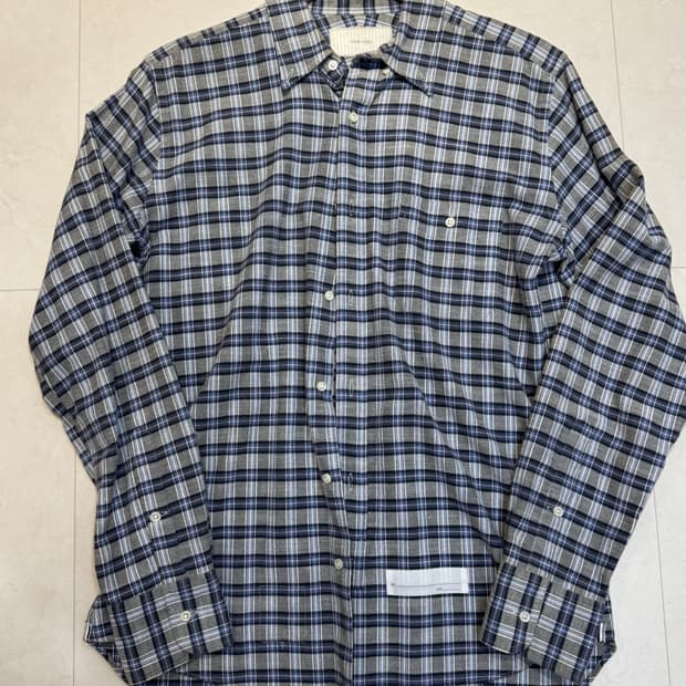 톰브라운 체크셔츠 L