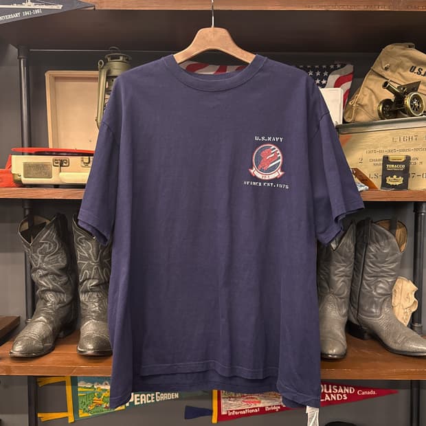 아비렉스 U.S.네이비 VF-1 패치 그래픽 반팔 티셔츠 N841  