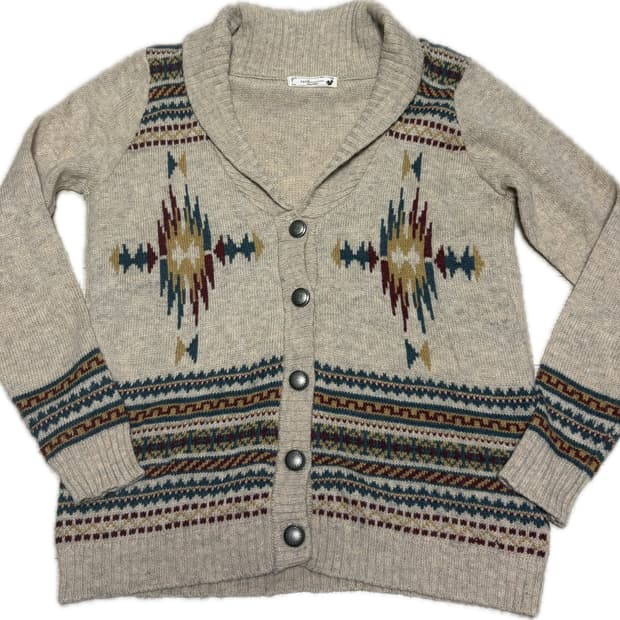 빈티지 어스뮤직 히피 에스닉 가디건