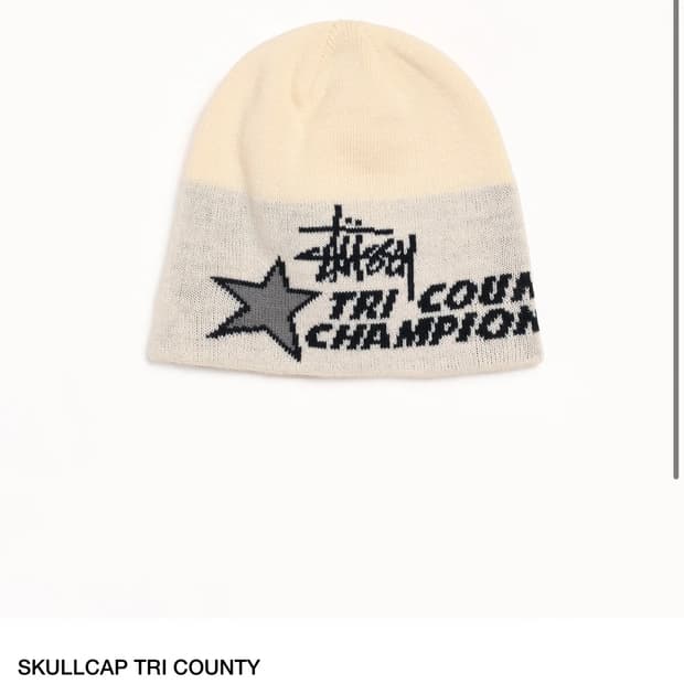 스투시 SKULLCAP TRI COUNTY 비니 (natural)