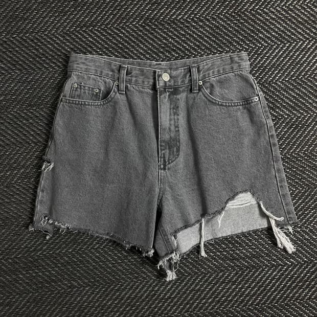 빈티지 우먼스 커팅 데님 숏 팬츠o 3075