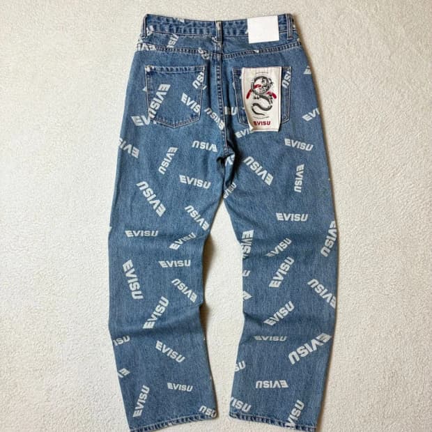 에비수 EVISU 20ss 패턴 스트레이트 데님 팬츠 PN6698