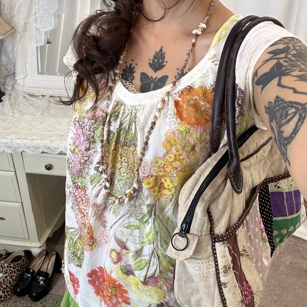 oriental flower pattern tshirts