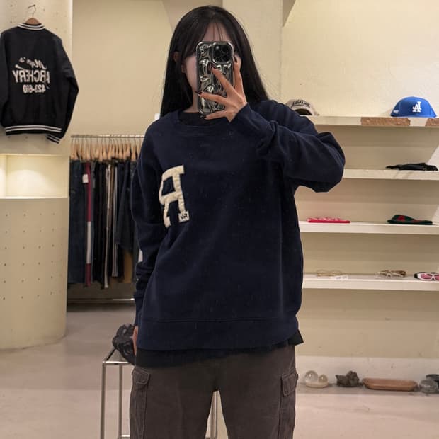 폴로 랄프로렌 R로고 네이비 맨투맨 U1676