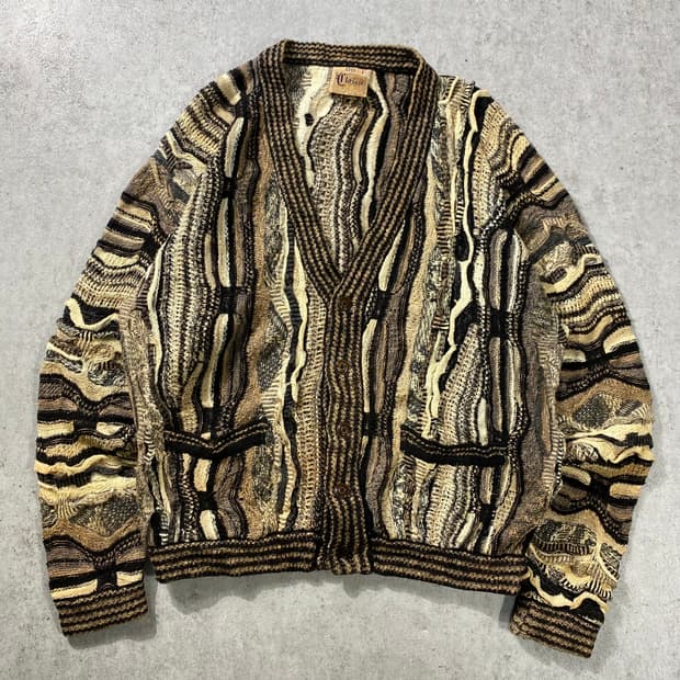 [M] 90s COOGI 쿠지 오스트레일리아 케이블 니트 가디건