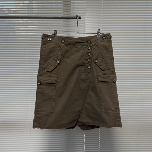 빈티지 버튼 카고 스커트