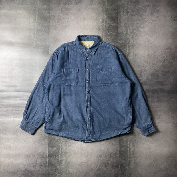 UNKNOWN 빈티지 셰르파안감 데님 셔츠자켓 A00443