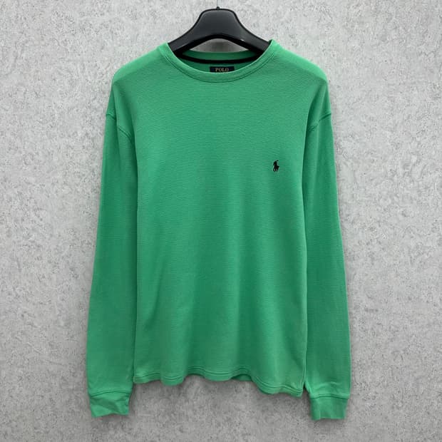 100 폴로 랄프로렌 남자 와플 롱슬리브 긴팔 티셔츠