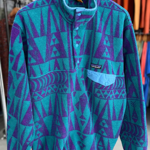 Aztec Tribal Geo Synchilla Fleece Snap 