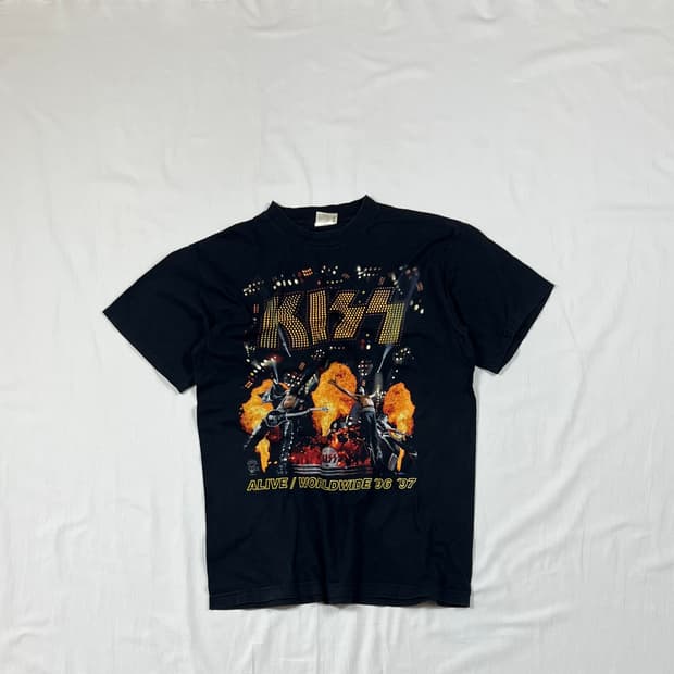 90‘s 97년도 kiss 락밴드 alive 96-97 월드투어 반팔티
