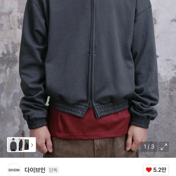 다이브인 후드집업