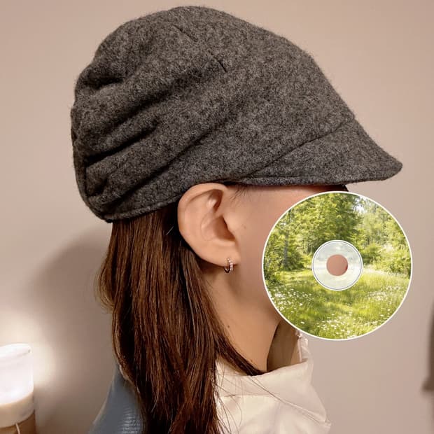 Ca4la 카시라 드레이프 울 캡