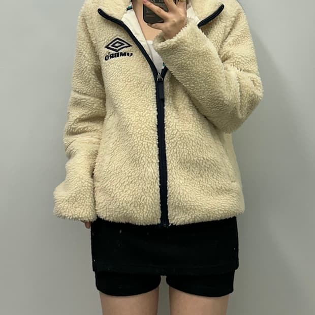 엄브로 플리스 베이지 리버시블 양면 자켓