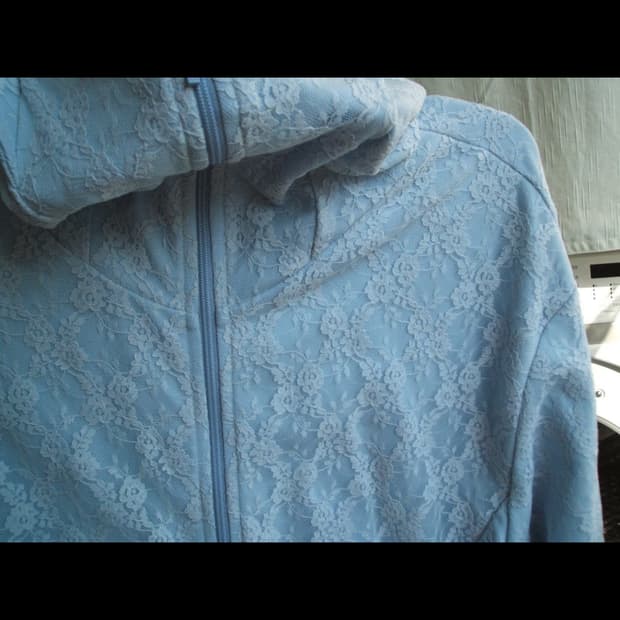 여성 레이스 빈티지 후드집업