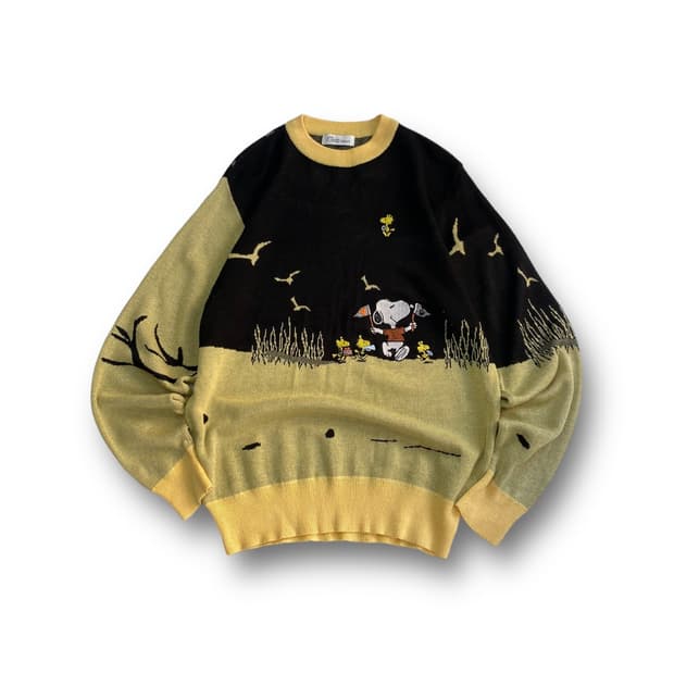 [L] 90s Jpn Vintage 스누피 자수 니트