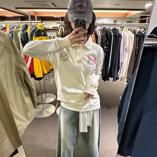 XL)Russell Athletic vintage 그래픽 폴로 셔츠