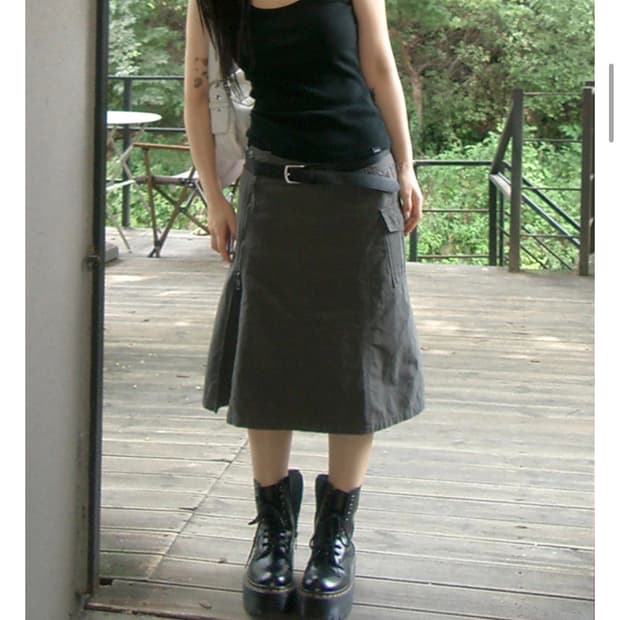 카고 미디 스커트 