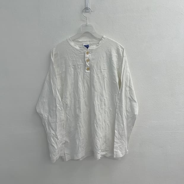 90S LONG JOHN USA 3버튼 헨리넥 티셔츠 (M)