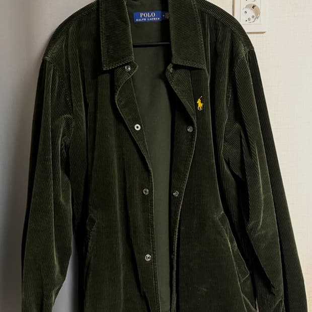 폴로 랄프로렌 코듀로이 코치 자켓 M 그린