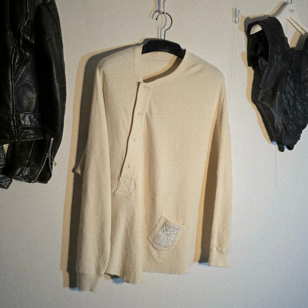 Soshiotsuki waffle pullover