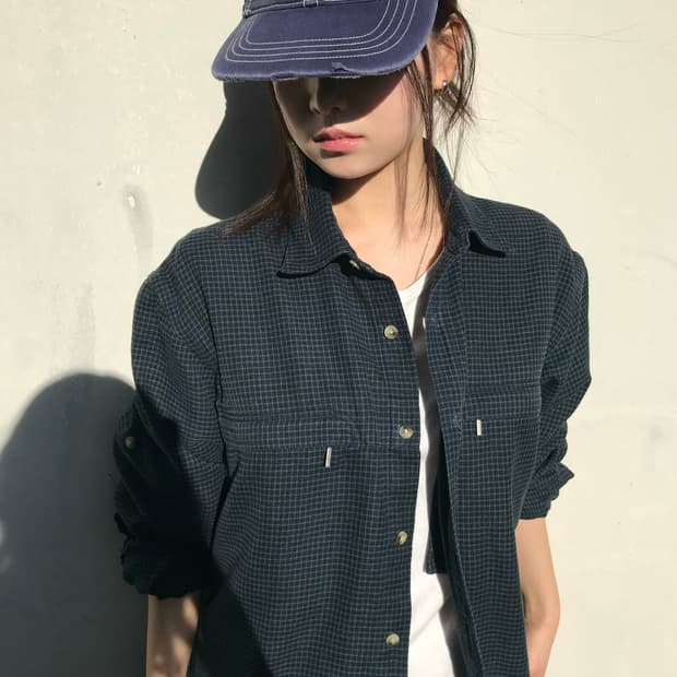 노스페이스 체크 플란넬 셔츠