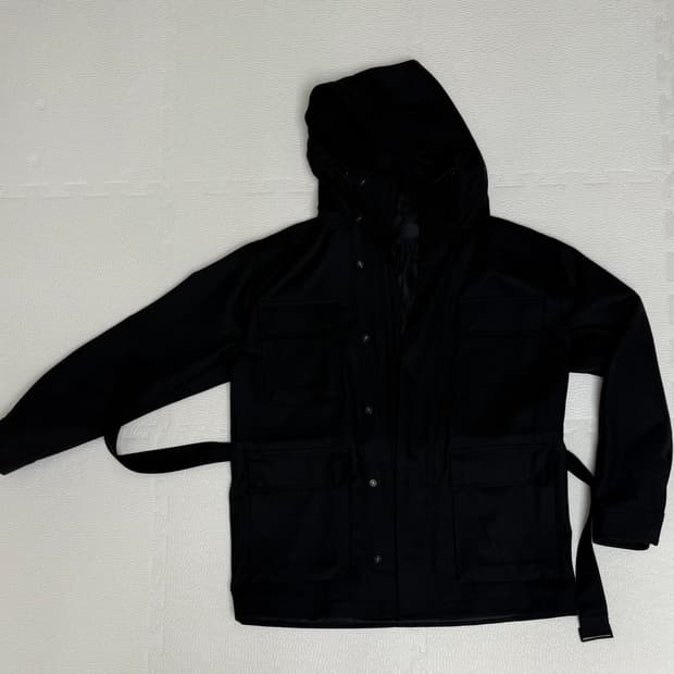 준지 m65 wool belted hood jacket