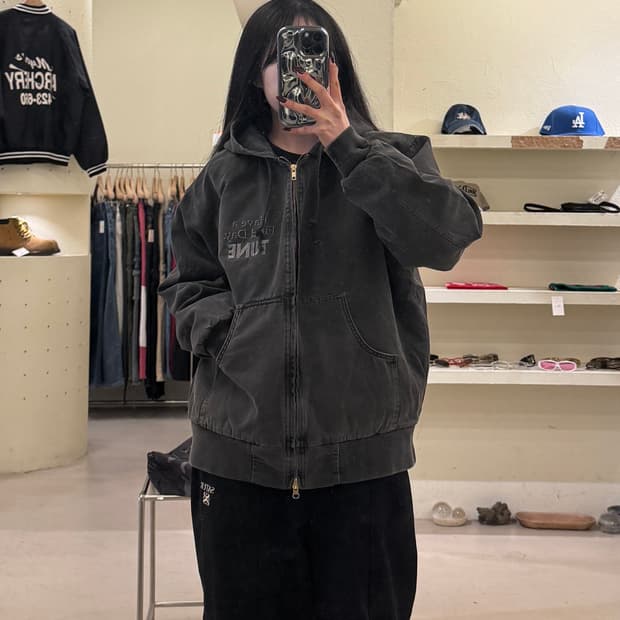 디스이즈네버댓 차콜 데님 후드자켓 U1194